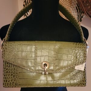 NWT Ann Taylor Faux Crocodile Purse
